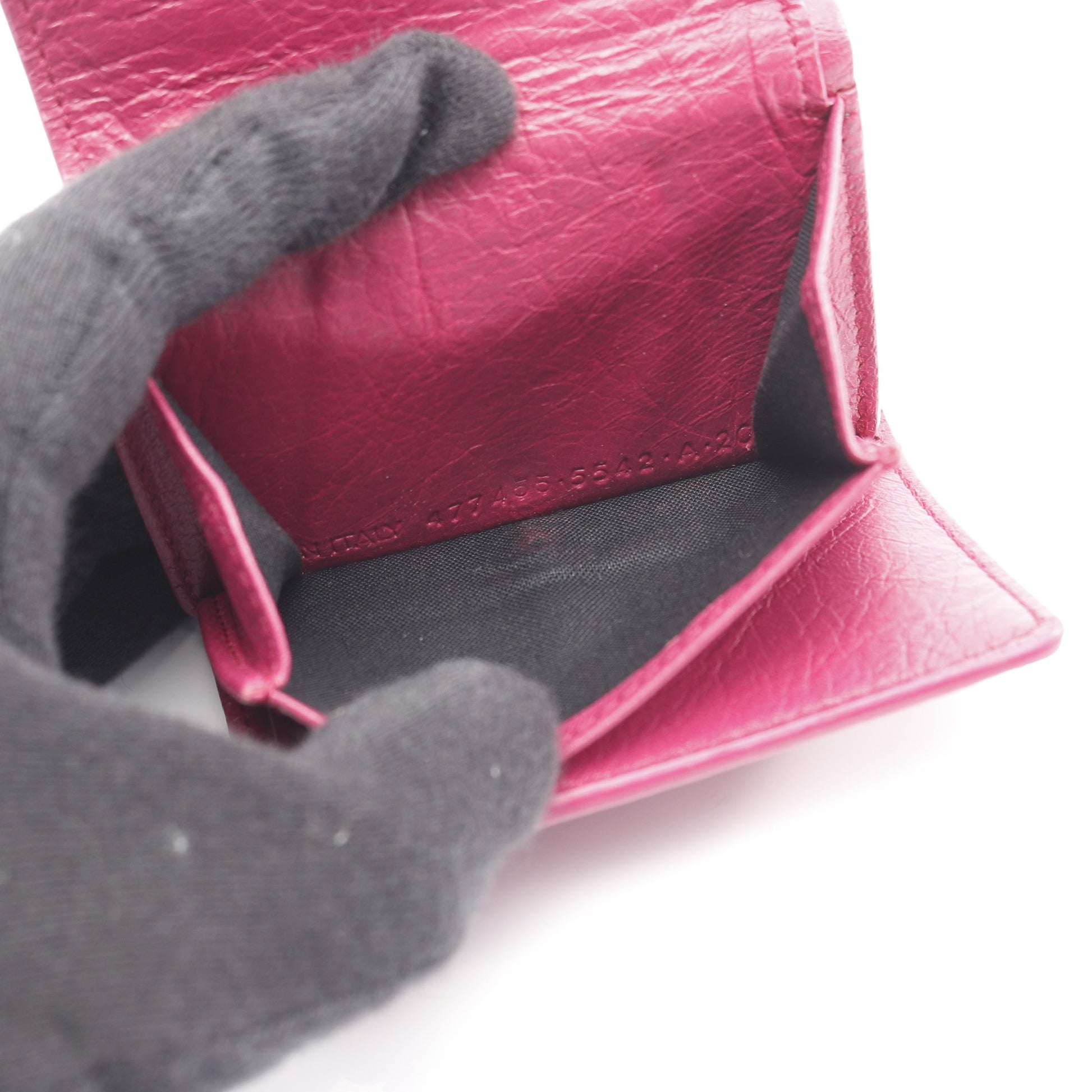 クラシック ミニ ウォレット 三つ折り財布 レザー ピンクパープル バレンシアガ 財布・小物 BALENCIAGA