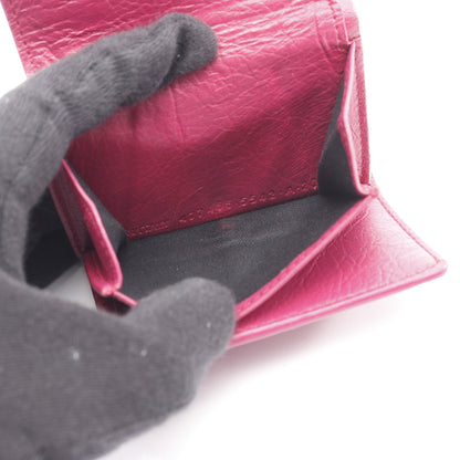 クラシック ミニ ウォレット 三つ折り財布 レザー ピンクパープル バレンシアガ 財布・小物 BALENCIAGA