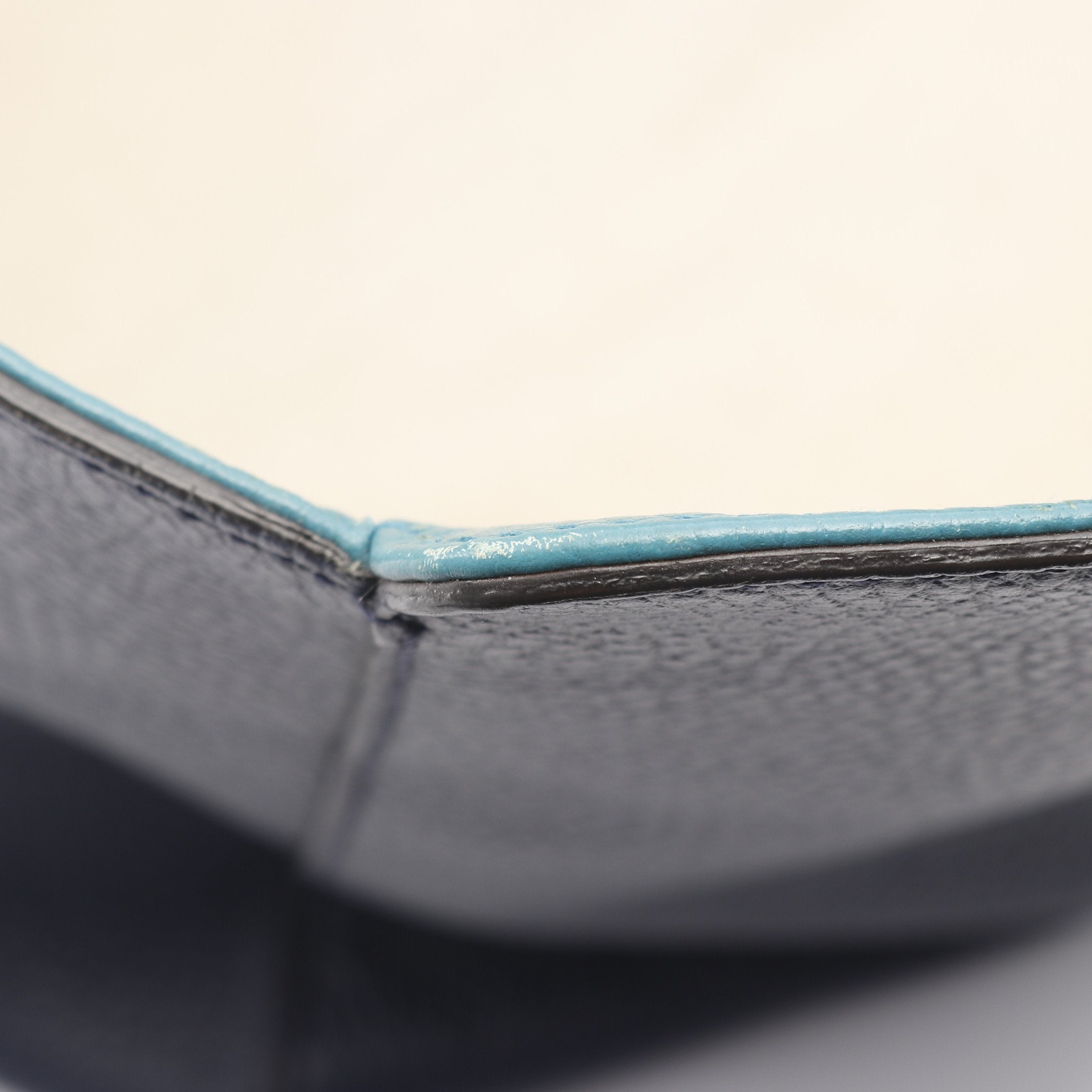 スウィング ショルダーバッグ トートバッグ レザー ダークブルー