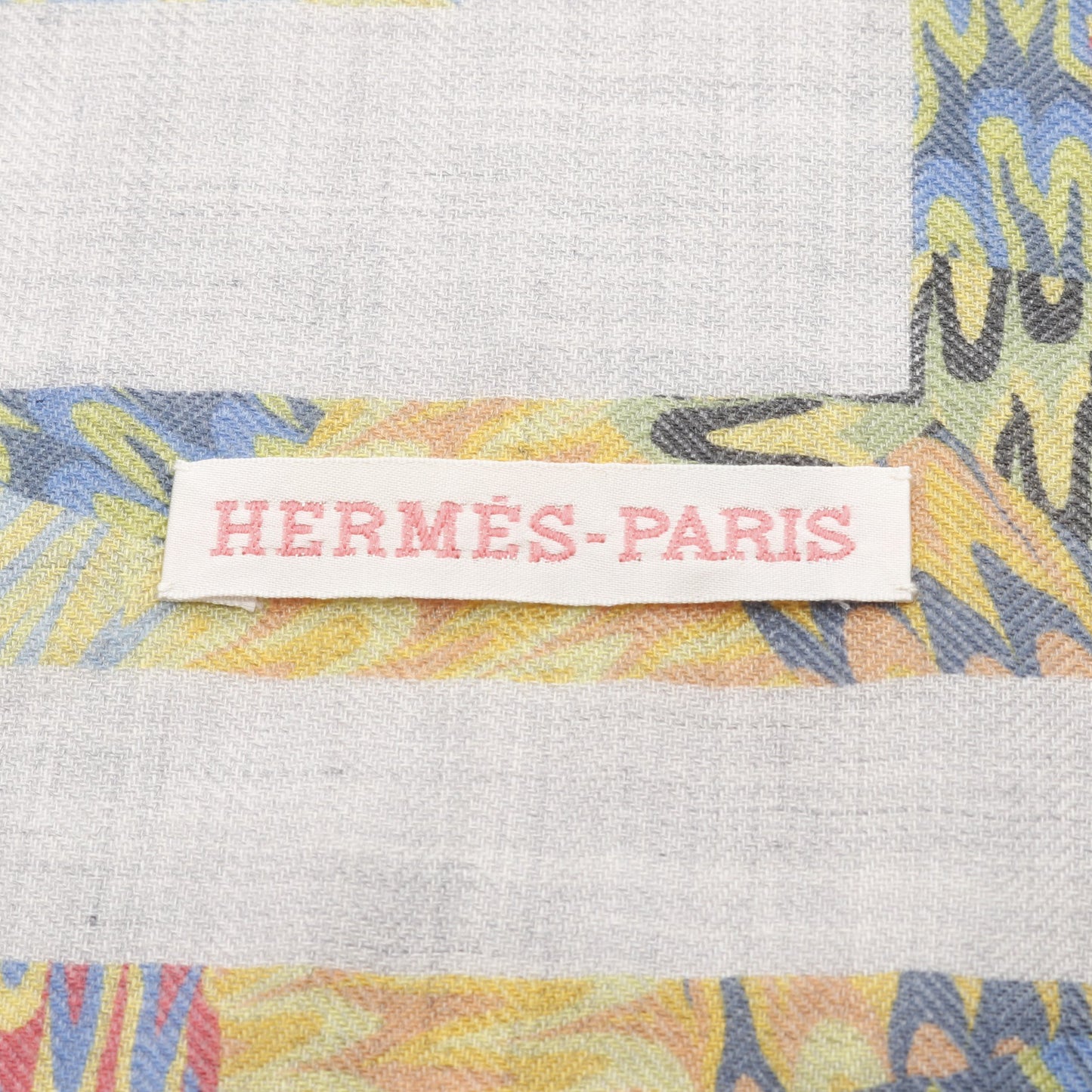 カレ90 MARBLE EX-LIBRIS スカーフ カシミヤ シルク グレー マルチカラー 京都マーブル エルメス 財布・小物 HERMES