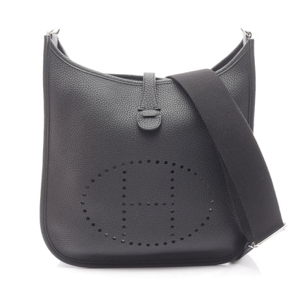 エヴリン 3 トロワ PM ショルダーバッグ トリヨンクレマンス ブラック シルバー金具 K刻印 エルメス バッグ HERMES