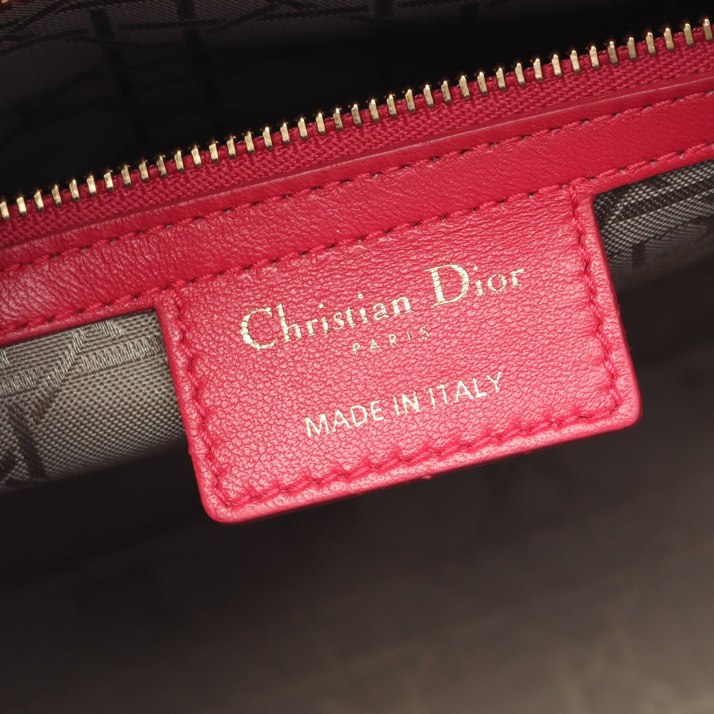 レディディオール ラージ ハンドバッグ レザー ピンクパープル 2WAY クリスチャンディオール バッグ Christian Dior