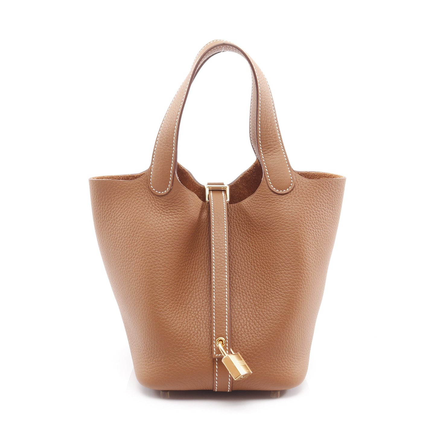 ピコタンロックPM ゴールド ハンドバッグ トリヨンクレマンス ライトブラウン ゴールド金具 K刻印 エルメス バッグ HERMES