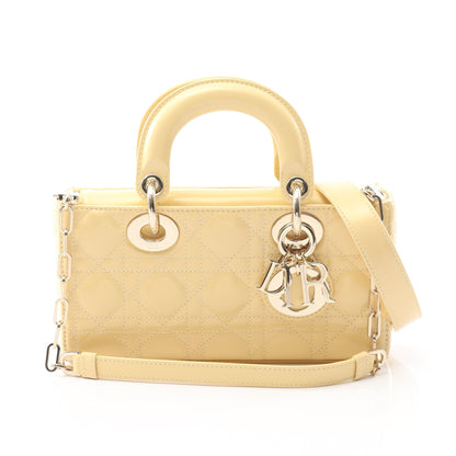 Lady D-Joy スモール カナージュ ハンドバッグ レザー ライトイエロー 3WAY クリスチャンディオール バッグ Christian Dior