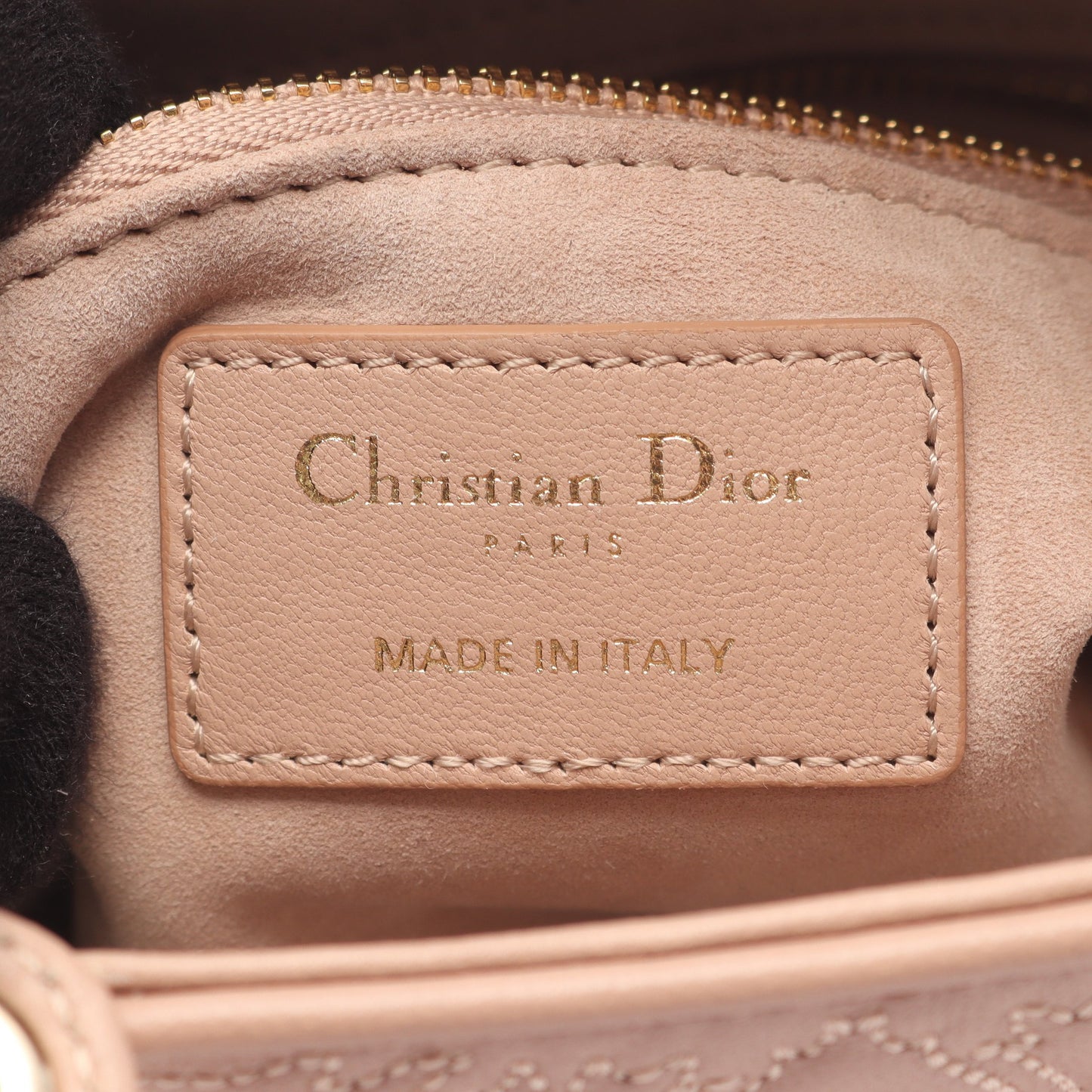 LADY DIOR MY ABCDIOR レディディオール スモール ハンドバッグ フローラル刺繍 レザー ピンクベージュ クリスチャンディオール バッグ Christian Dior