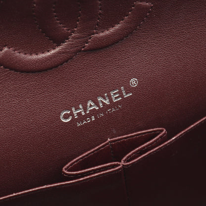 マトラッセ Wフラップ Wチェーンショルダーバッグ キャビアスキン ブラック シルバー金具 シャネル バッグ CHANEL