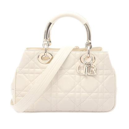 レディ 95.22 カナージュ ハンドバッグ レザー アイボリー 2WAY クリスチャンディオール バッグ Christian Dior