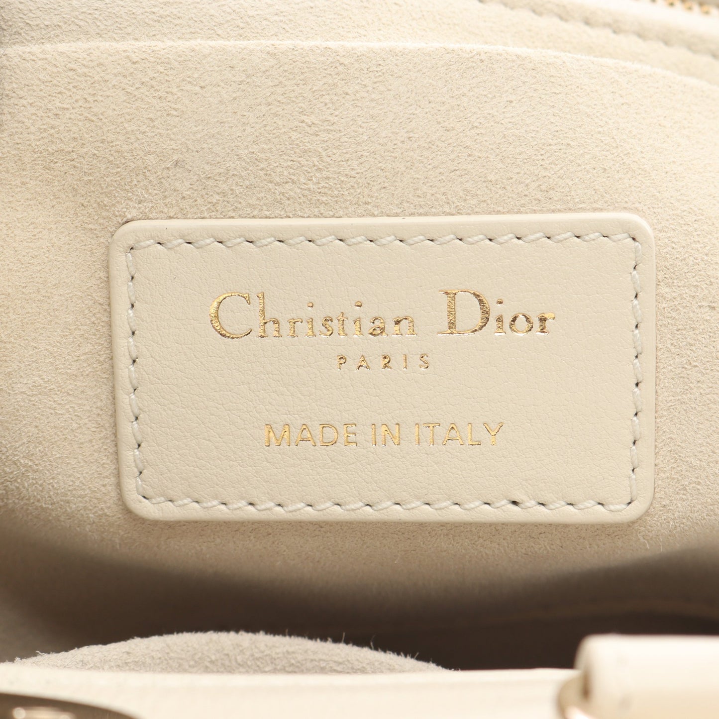 レディ 95.22 カナージュ ハンドバッグ レザー アイボリー 2WAY クリスチャンディオール バッグ Christian Dior