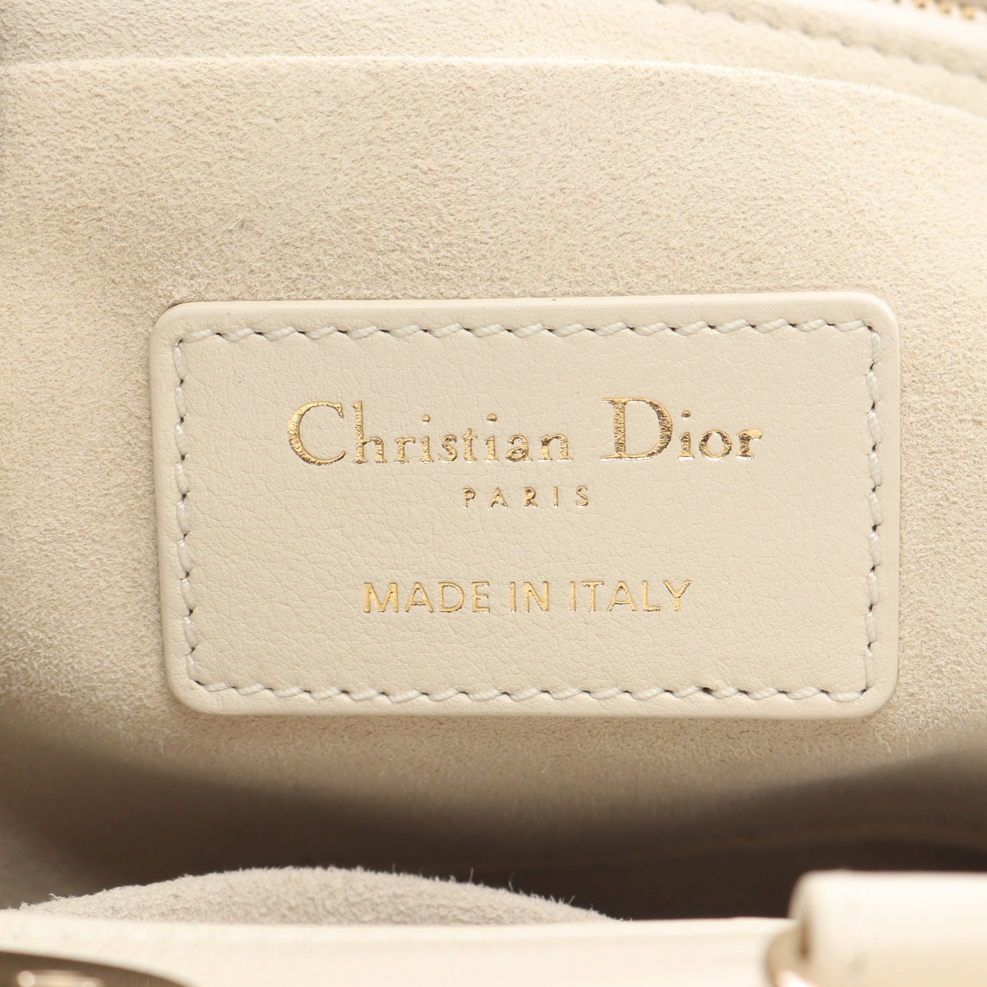 レディ 95.22 カナージュ ハンドバッグ レザー アイボリー 2WAY クリスチャンディオール バッグ Christian Dior