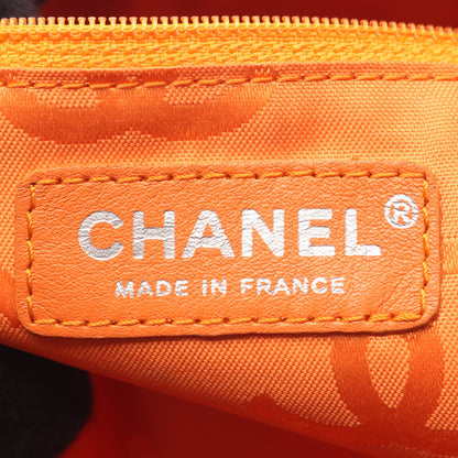 カンボンライン ボーリングバッグ ショルダーバッグ レザー エナメルレザー ダークブラウン シルバー金具 シャネル バッグ CHANEL