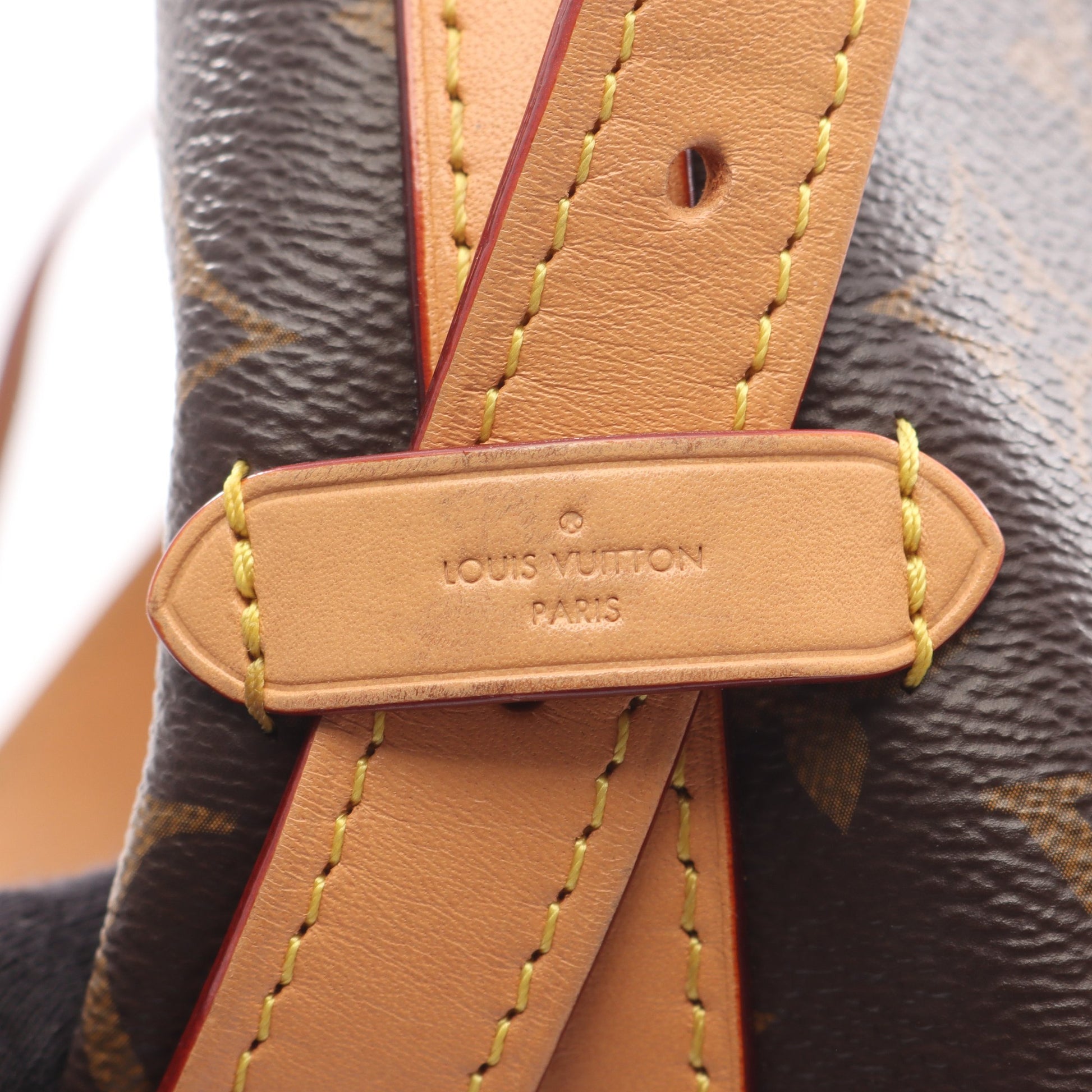 キャリーオール NM PM モノグラム ショルダーバッグ PVC レザー ブラウン ルイヴィトン バッグ LOUIS VUITTON