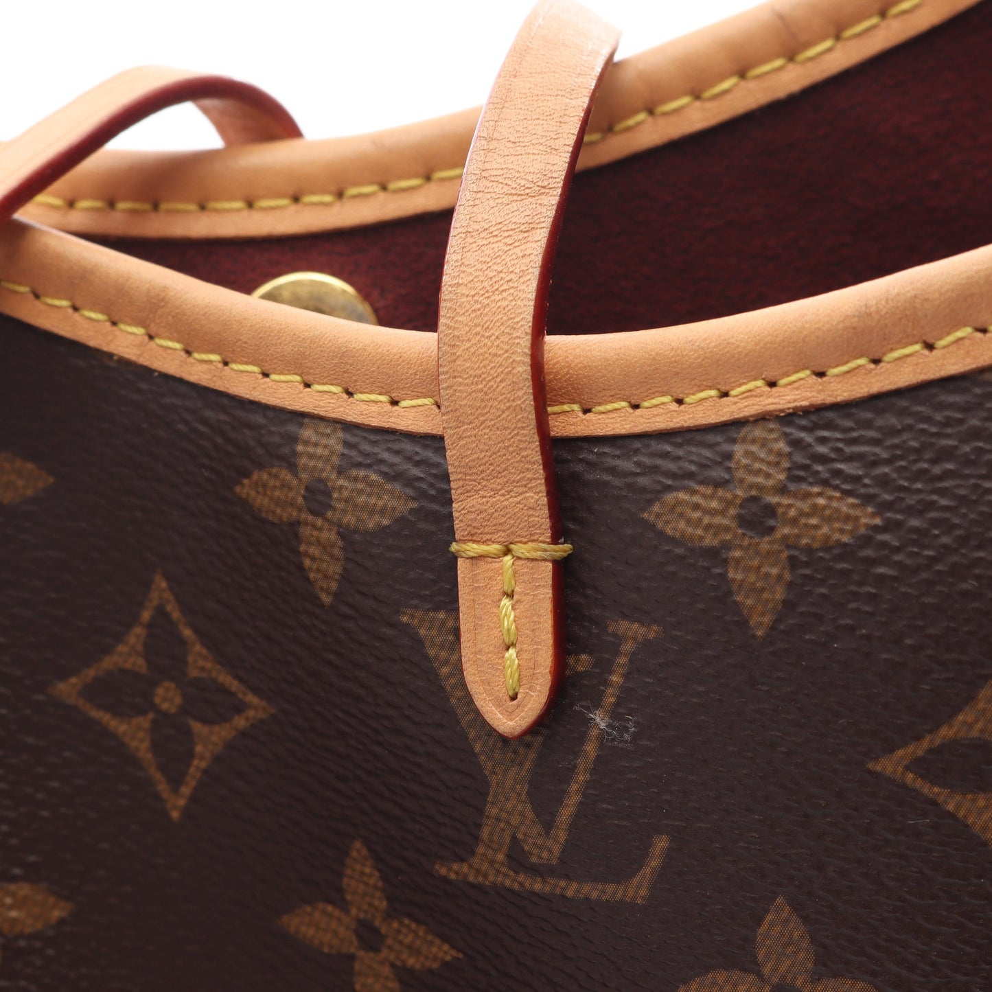 キャリーオール NM PM モノグラム ショルダーバッグ PVC レザー ブラウン ルイヴィトン バッグ LOUIS VUITTON
