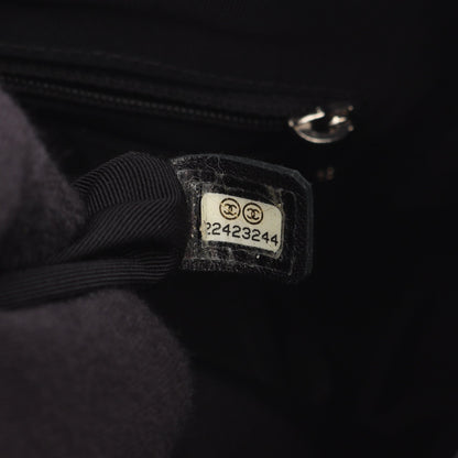 Vステッチ シェブロン バックパック リュックサック ラムスキン ブラック シルバー金具 シャネル バッグ CHANEL