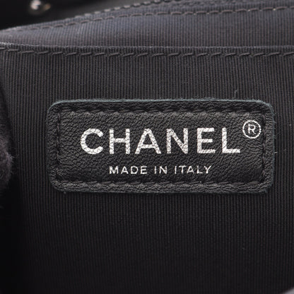 Vステッチ シェブロン バックパック リュックサック ラムスキン ブラック シルバー金具 シャネル バッグ CHANEL