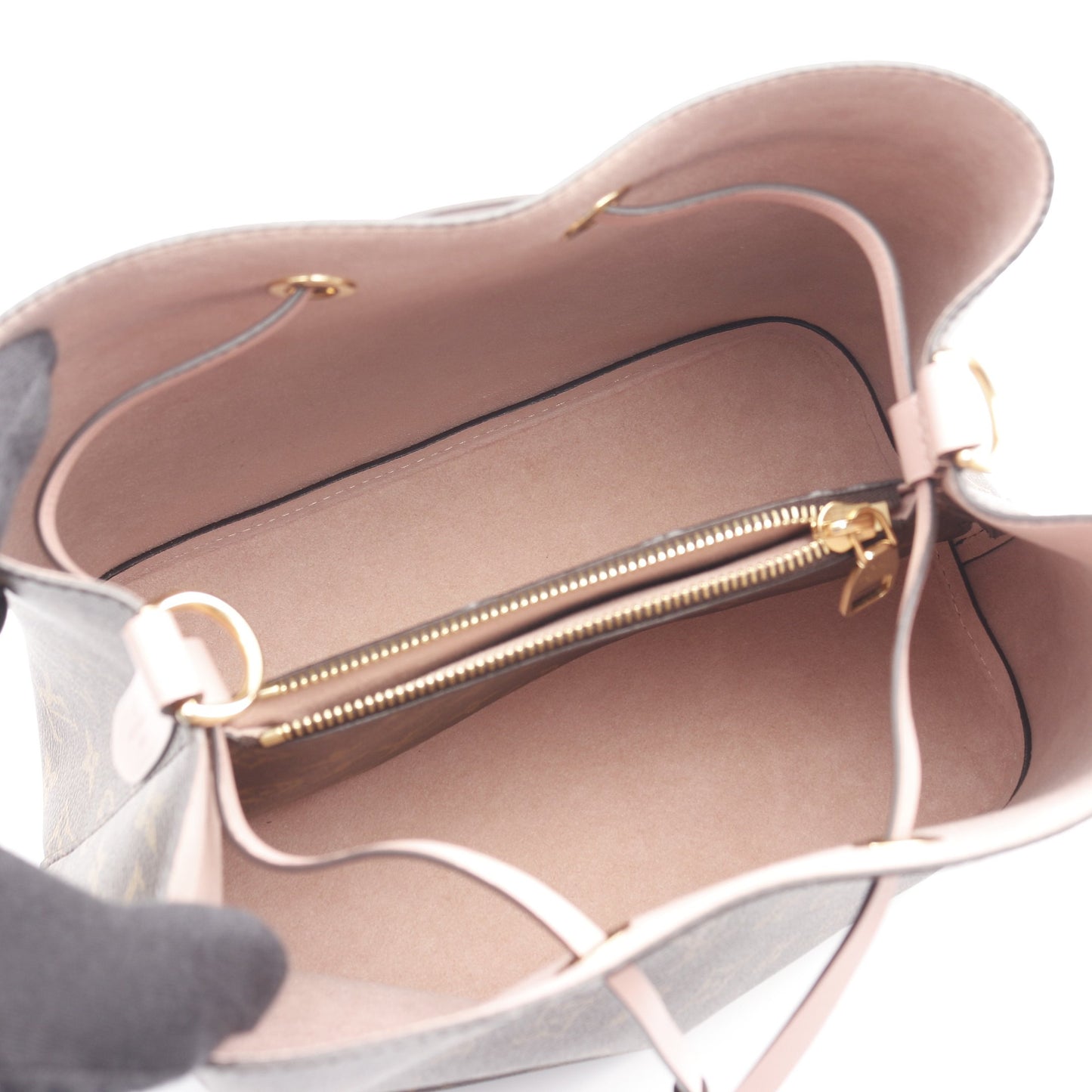 ネオノエ モノグラム ローズプードル ショルダーバッグ PVC レザー ブラウン ライトピンク ルイヴィトン バッグ LOUIS VUITTON