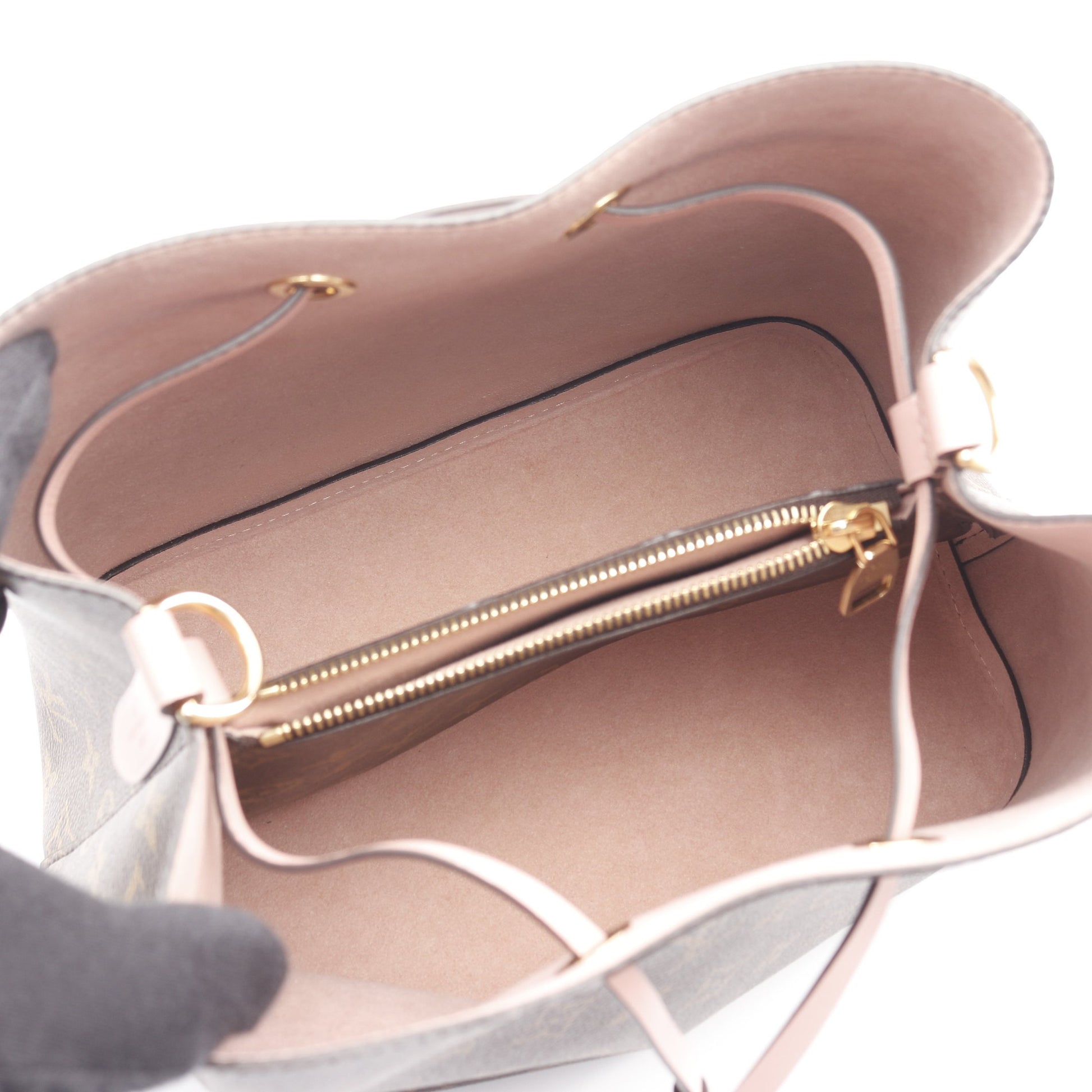 ネオノエ モノグラム ローズプードル ショルダーバッグ PVC レザー ブラウン ライトピンク ルイヴィトン バッグ LOUIS VUITTON