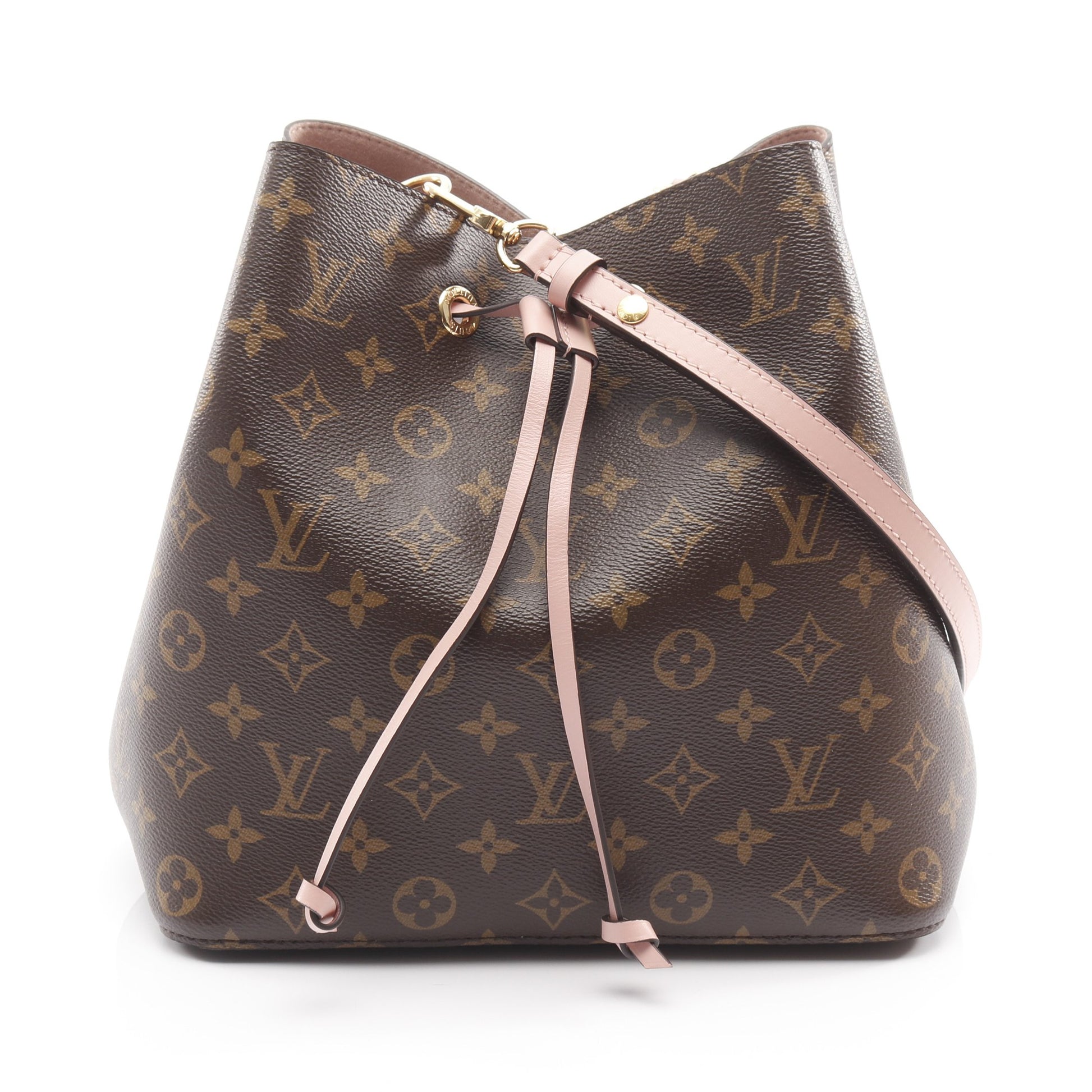 ネオノエ モノグラム ローズプードル ショルダーバッグ PVC レザー ブラウン ライトピンク ルイヴィトン バッグ LOUIS VUITTON