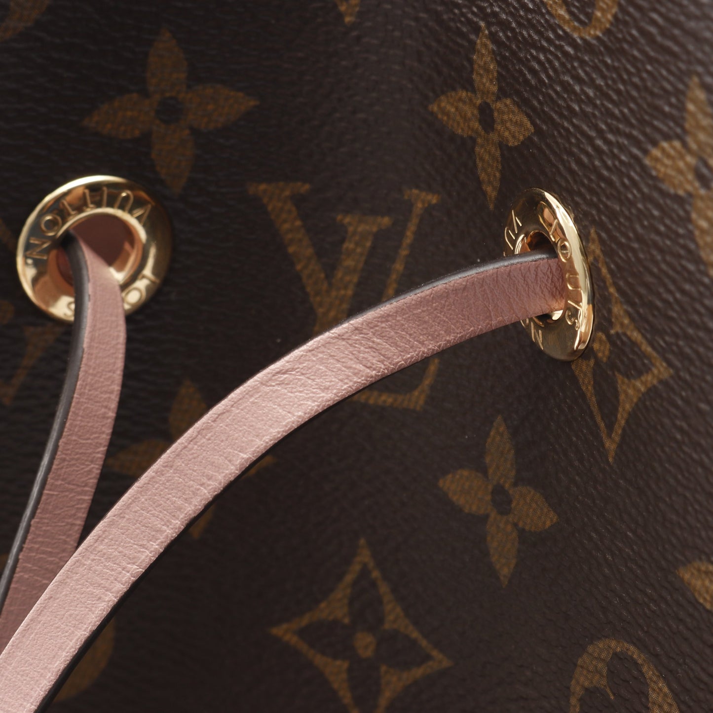 ネオノエ モノグラム ローズプードル ショルダーバッグ PVC レザー ブラウン ライトピンク ルイヴィトン バッグ LOUIS VUITTON