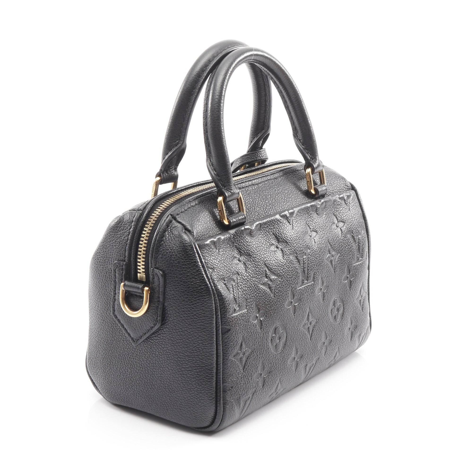 スピーディ バンドリエール20 モノグラムアンプラント ノワール ハンドバッグ レザー ブラック 2WAY ルイヴィトン バッグ LOUIS VUITTON