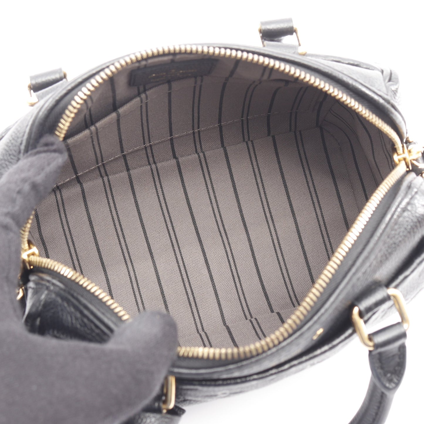 スピーディ バンドリエール20 モノグラムアンプラント ノワール ハンドバッグ レザー ブラック 2WAY ルイヴィトン バッグ LOUIS VUITTON