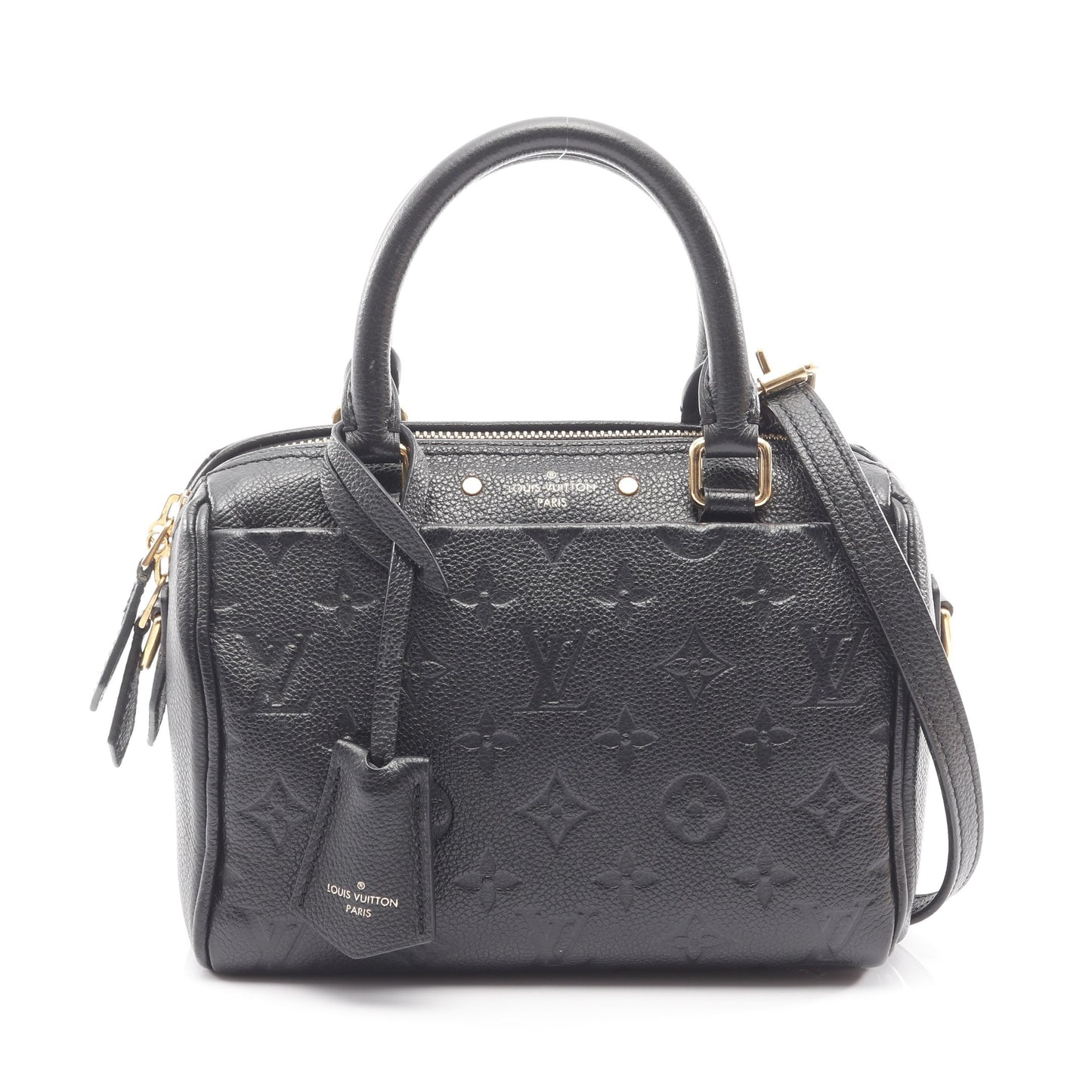 スピーディ バンドリエール20 モノグラムアンプラント ノワール ハンドバッグ レザー ブラック 2WAY ルイヴィトン バッグ LOUIS VUITTON