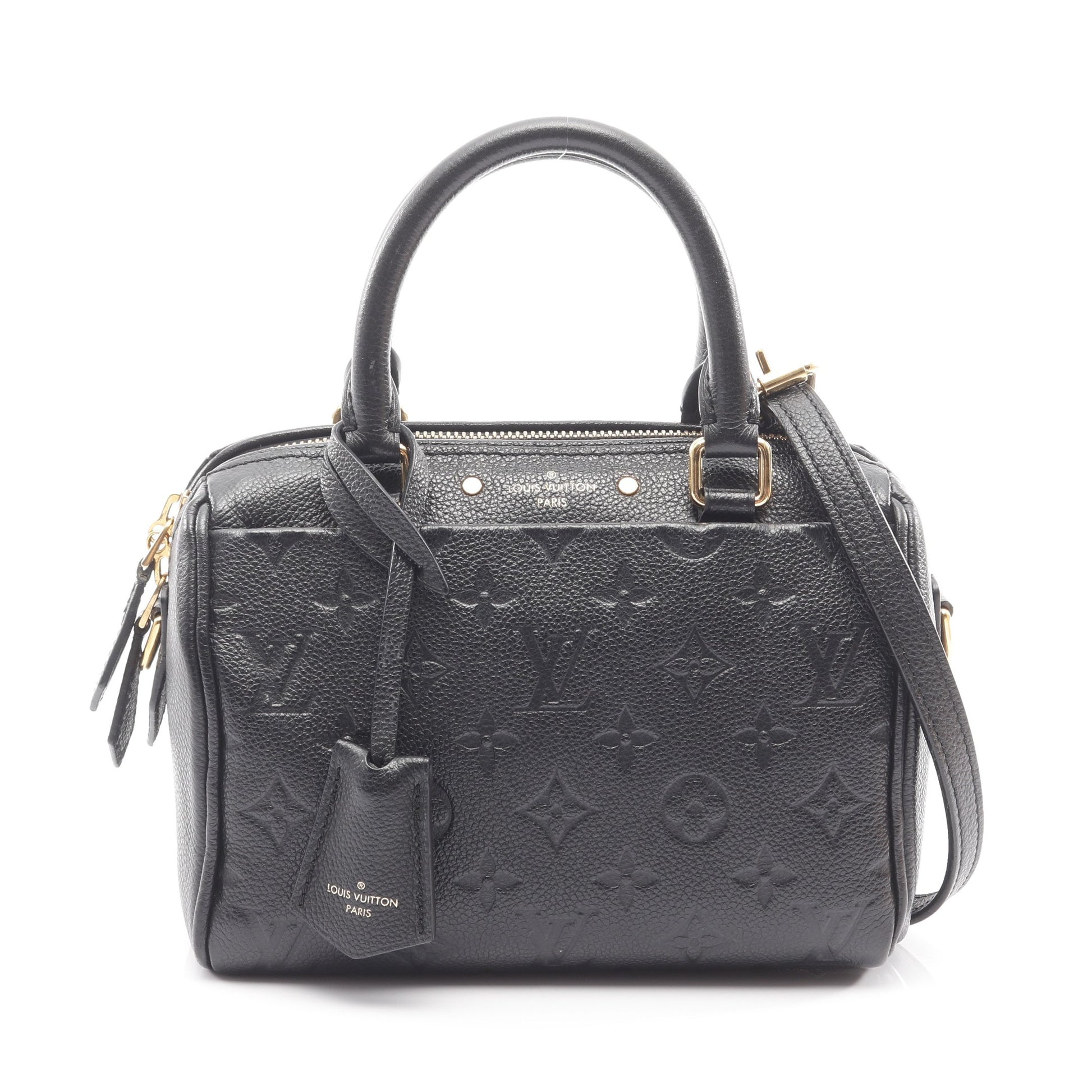 スピーディ バンドリエール20 モノグラムアンプラント ノワール ハンドバッグ レザー ブラック 2WAY ルイヴィトン バッグ LOUIS VUITTON