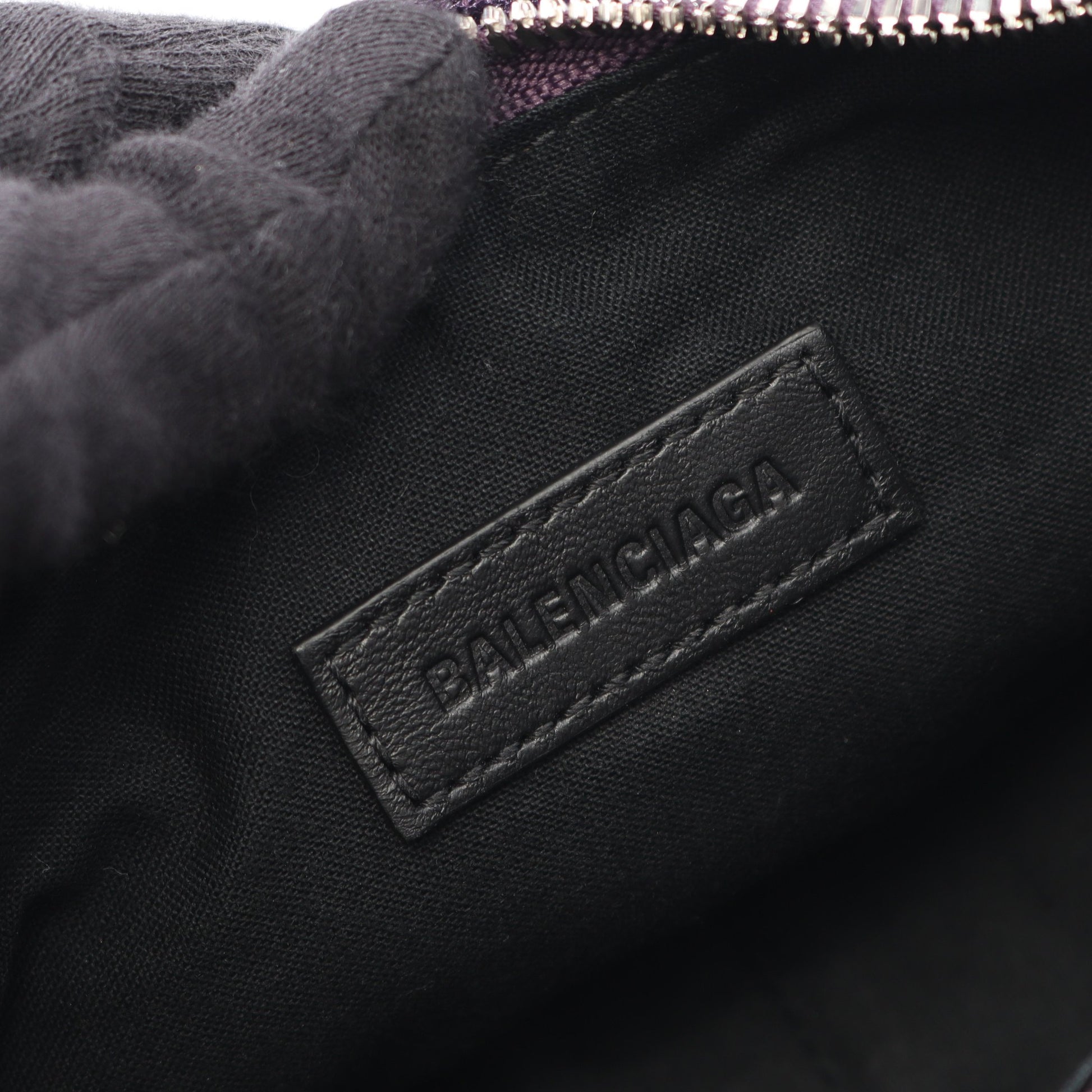 LE CAGOLE XS ル カゴール ショルダーバッグ レザー パープル バレンシアガ バッグ BALENCIAGA