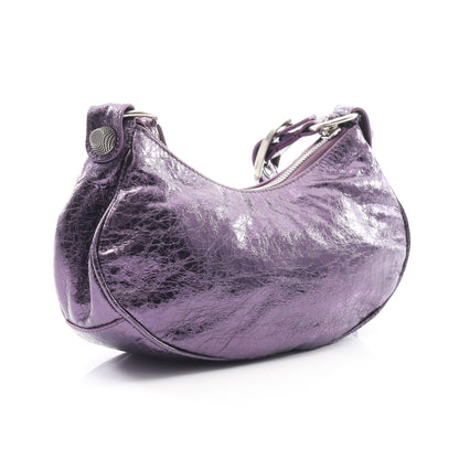 LE CAGOLE XS ル カゴール ショルダーバッグ レザー パープル バレンシアガ バッグ BALENCIAGA