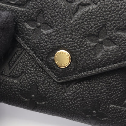 ポルトフォイユ ヴィクトリーヌ モノグラムアンプラント ノワール 三つ折り財布 レザー ブラック ルイヴィトン 財布・小物 LOUIS VUITTON