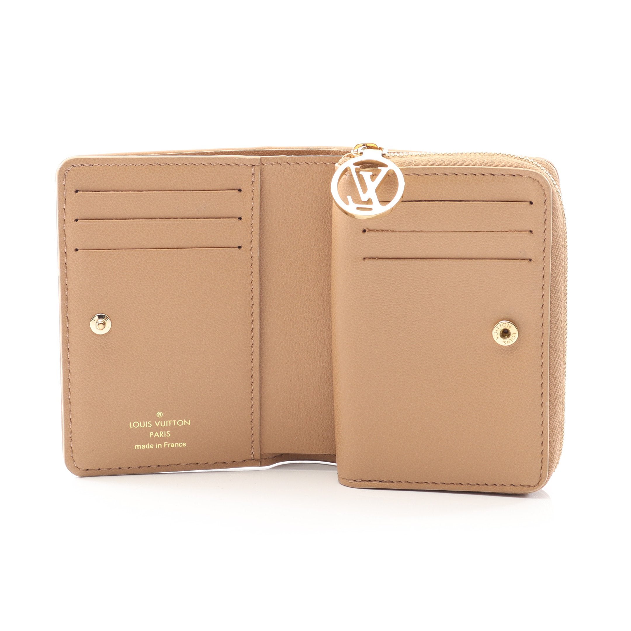 ルイヴィトン　ポルトフォイユ　ルー　二つ折り財布　エンボス ポルトフォイユ ルー モノグラムエンボス キャメル 二つ折り財布