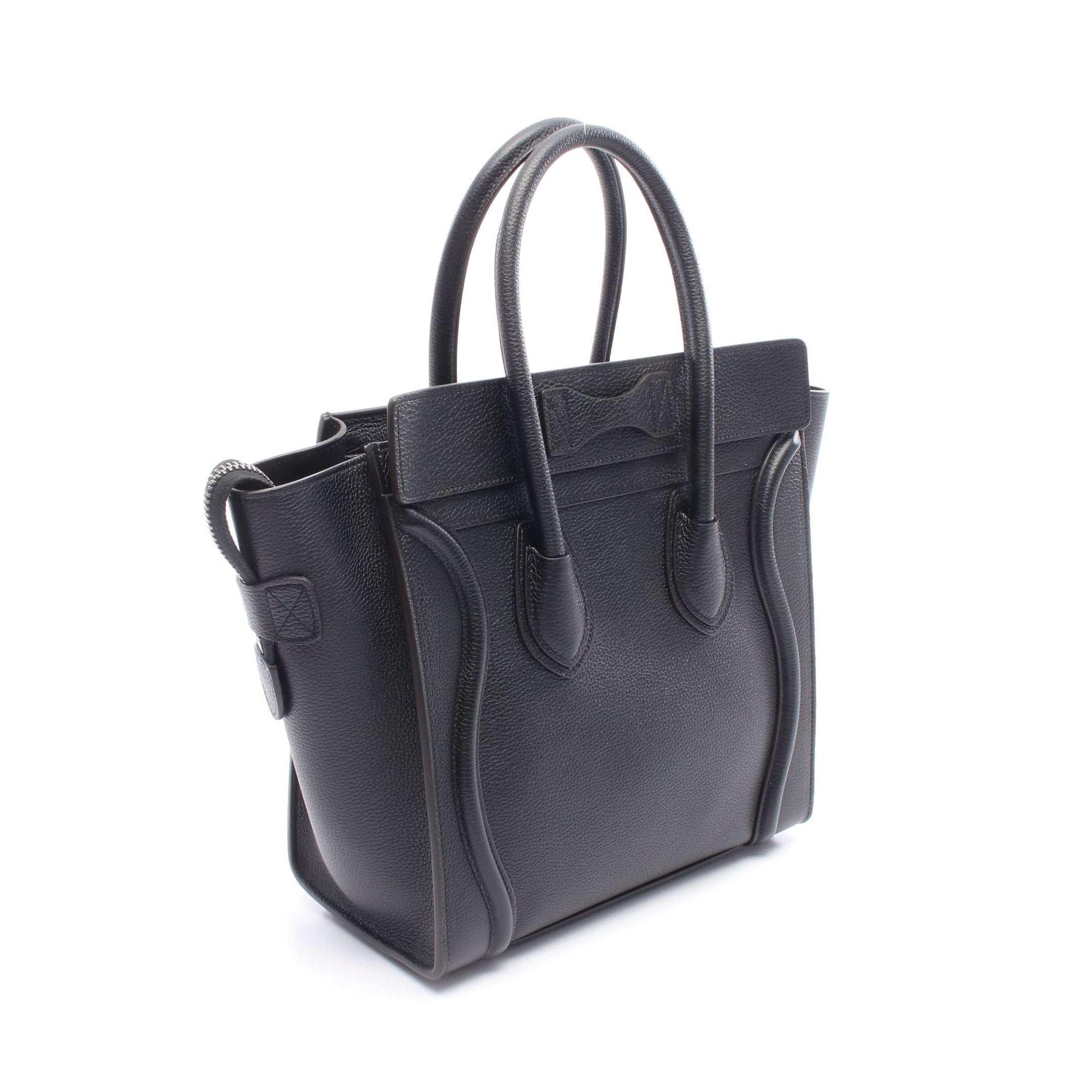 ラゲージ マイクロ ショッパー ハンドバッグ レザー ブラック セリーヌ