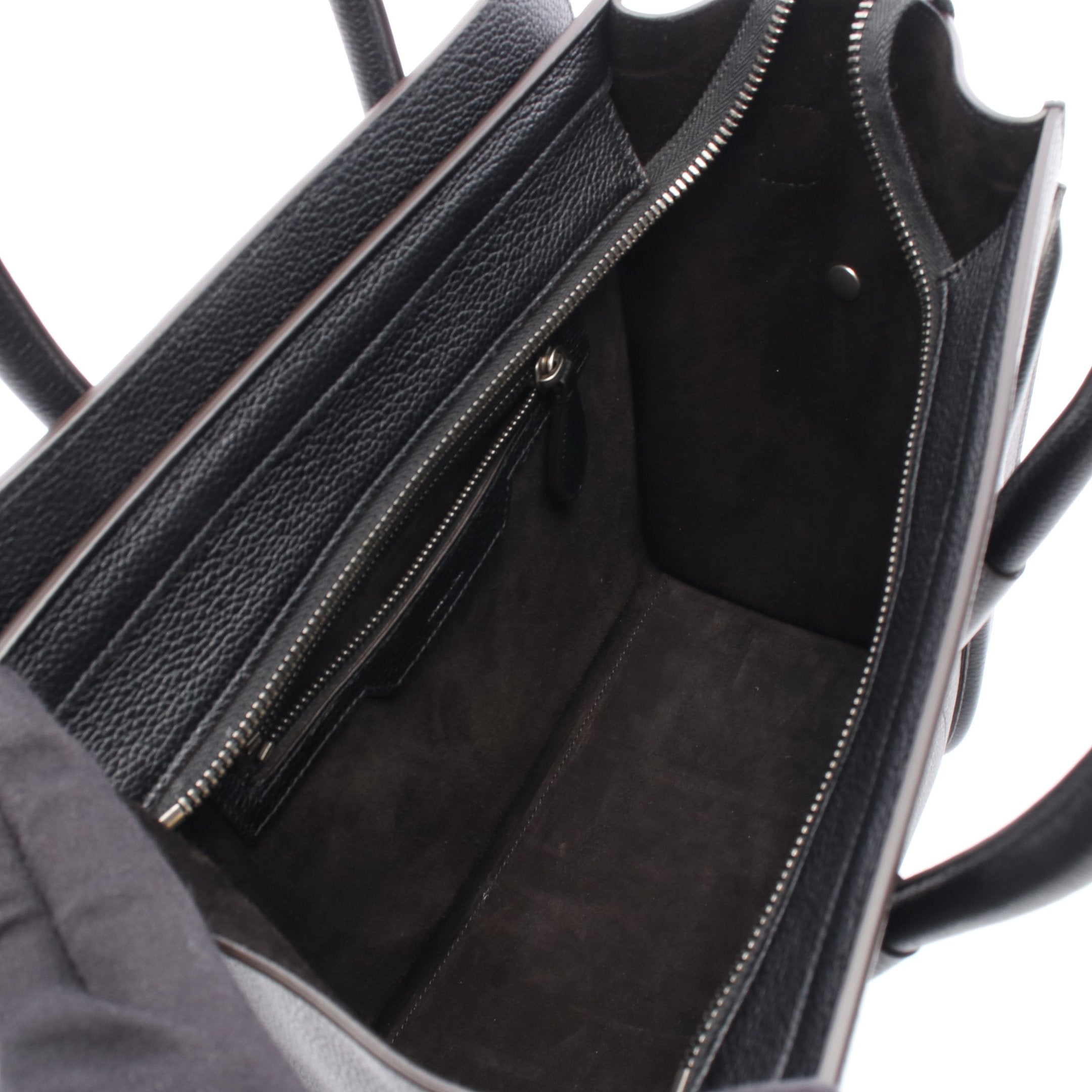 ラゲージ マイクロ ショッパー ハンドバッグ レザー ブラック セリーヌ