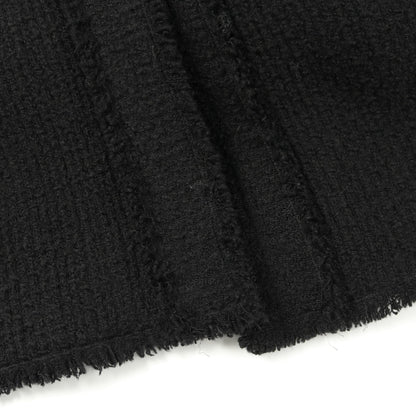 DGロゴボタン シングルブレスツイードコート コート ウール ブラック 裏地レオパード ドルチェアンドガッバーナ アウター DOLCE&GABBANA