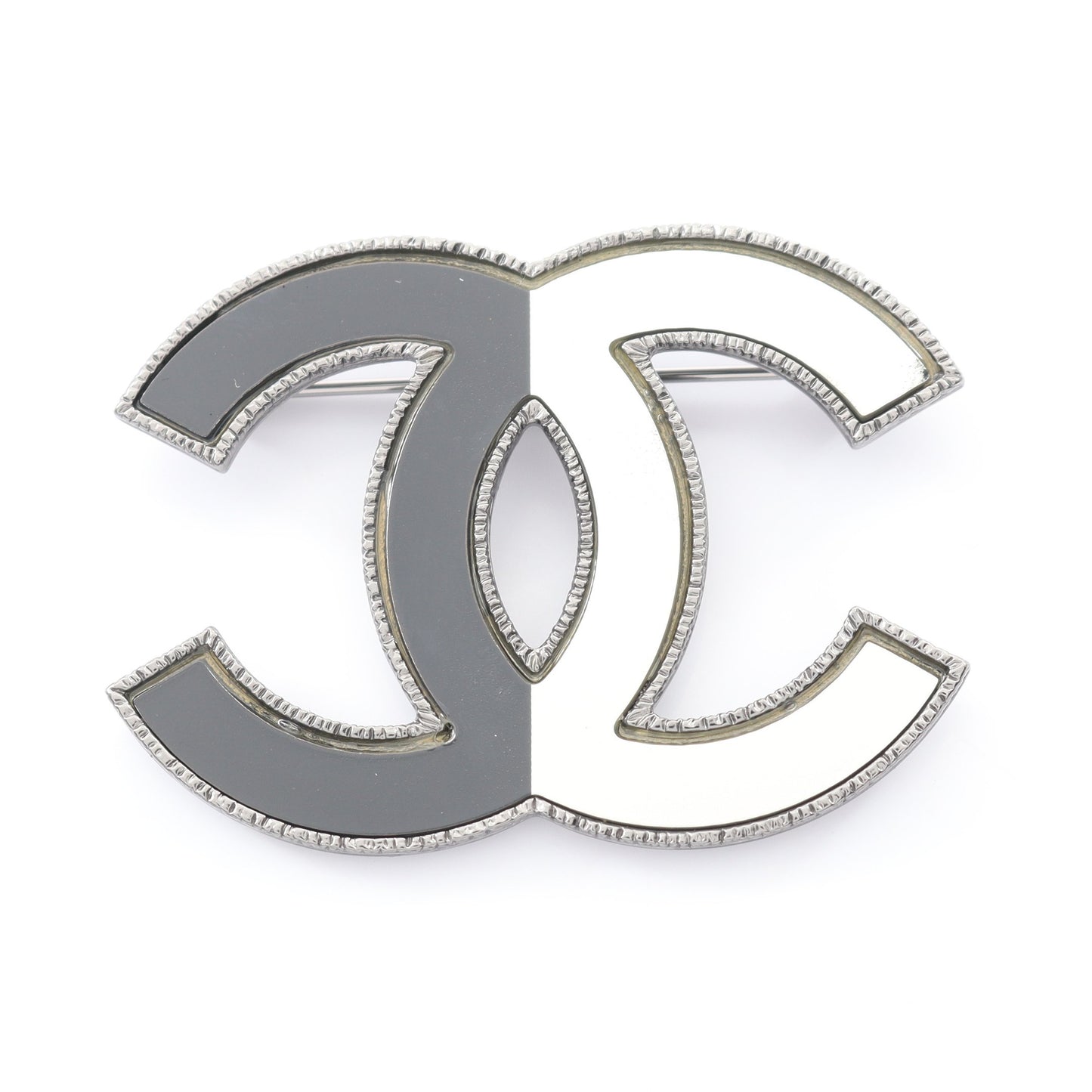 ココマーク ブローチ シルバー ブラック A16B シャネル アクセサリー CHANEL
