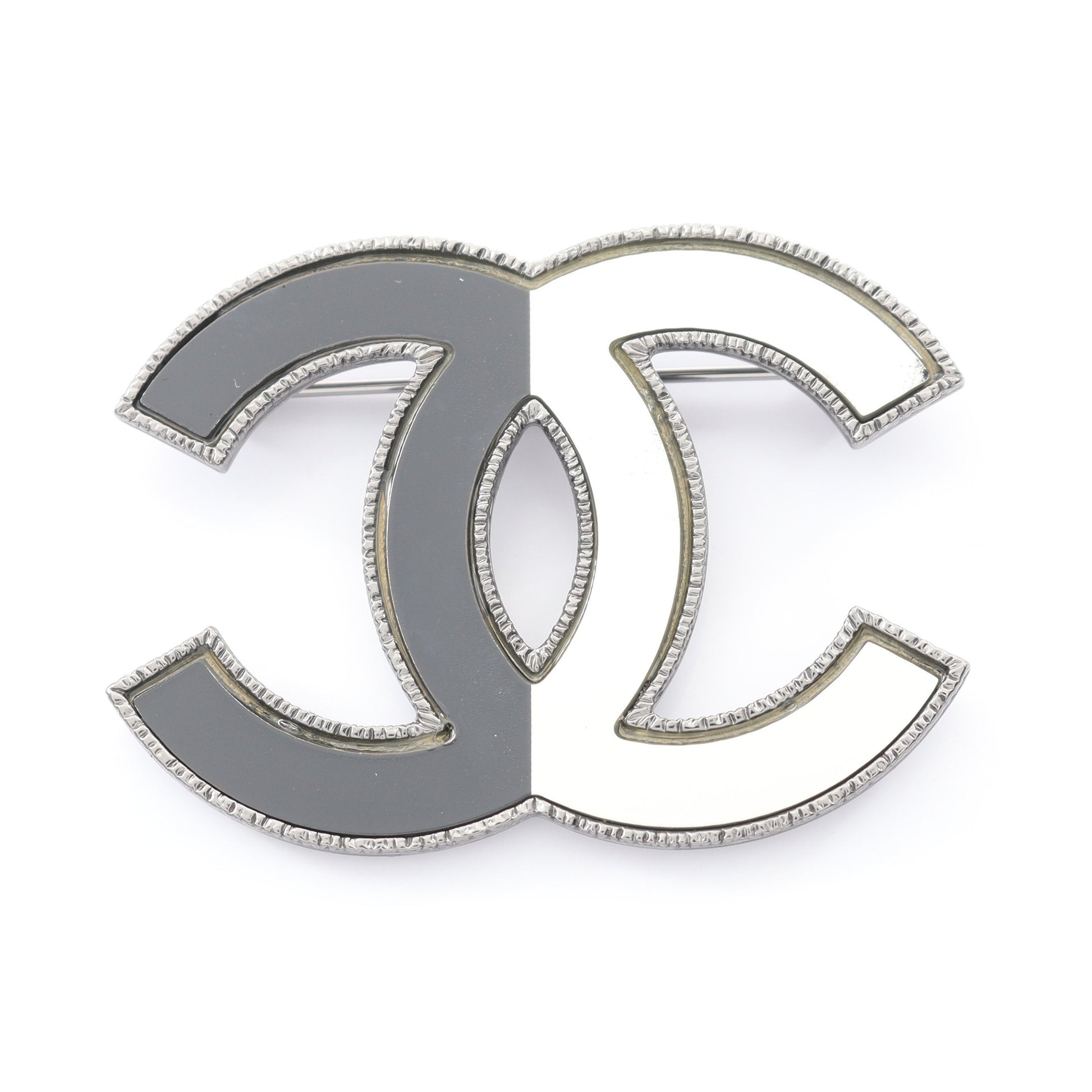 ココマーク ブローチ シルバー ブラック A16B シャネル アクセサリー CHANEL