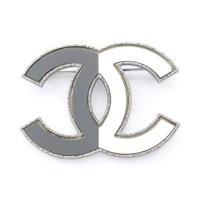 ココマーク ブローチ シルバー ブラック A16B シャネル アクセサリー CHANEL