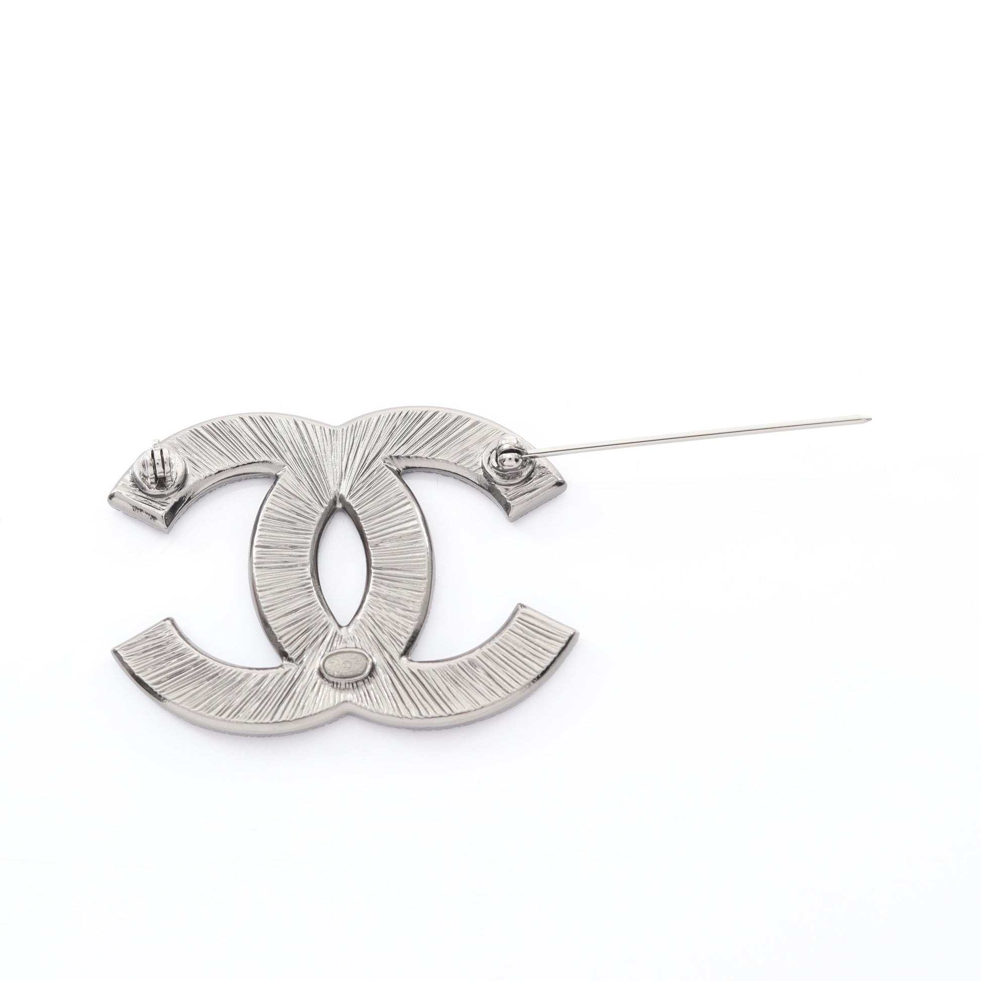 ココマーク ブローチ シルバー ブラック A16B シャネル アクセサリー CHANEL