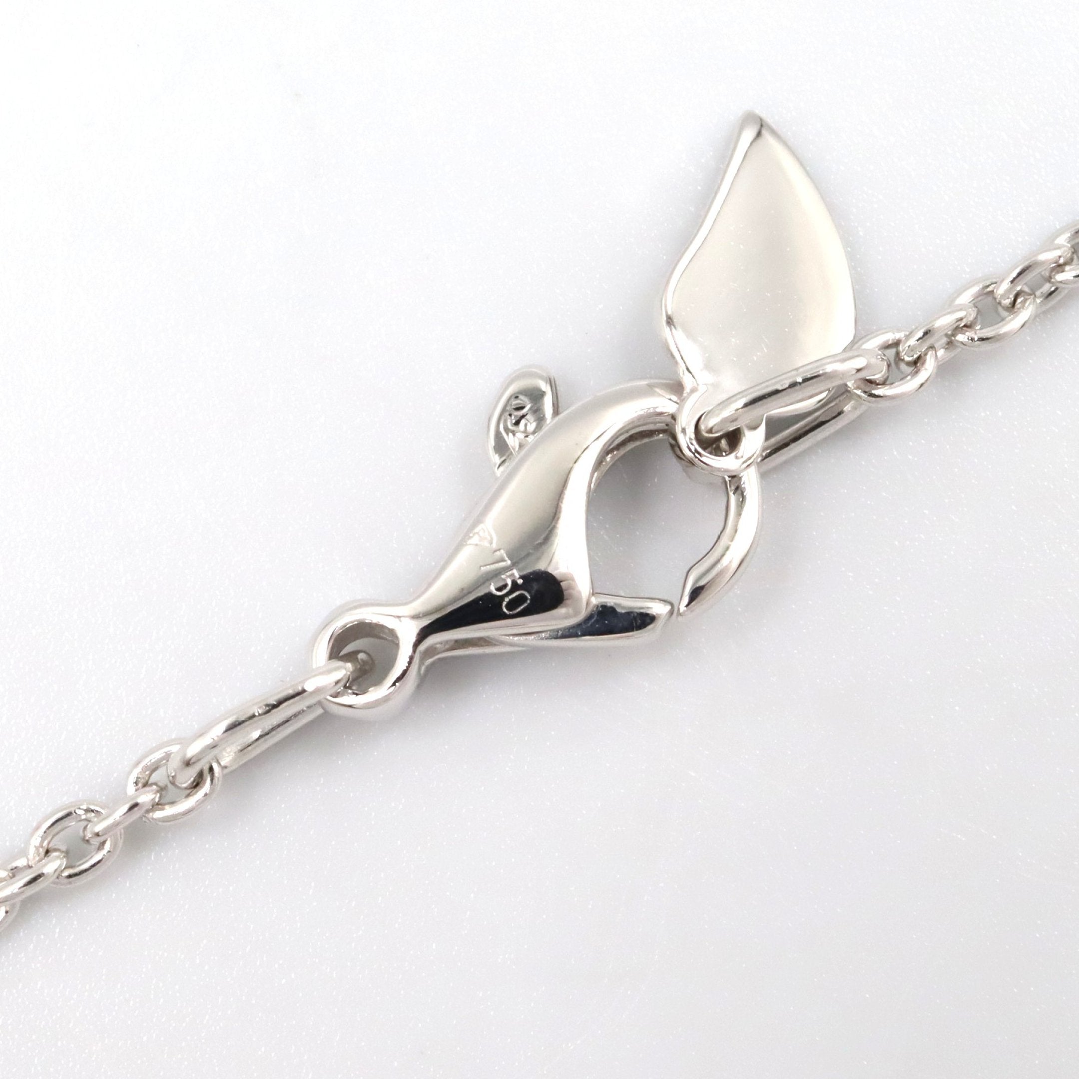 マジックシークレットリーフ ネックレス ダイヤ ネックレス K18WG