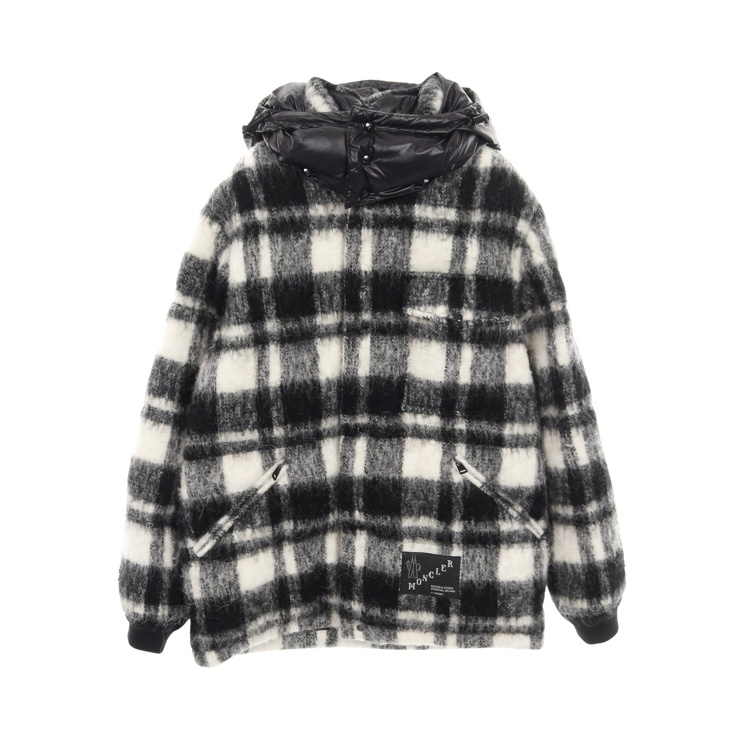 MONCLER GENIUS 7 FRAGMENT HIROSHI FUJIWARA LICH ダウンジャケット アルパカ ウール ブラック ホワイト モンクレール アウター MONCLER