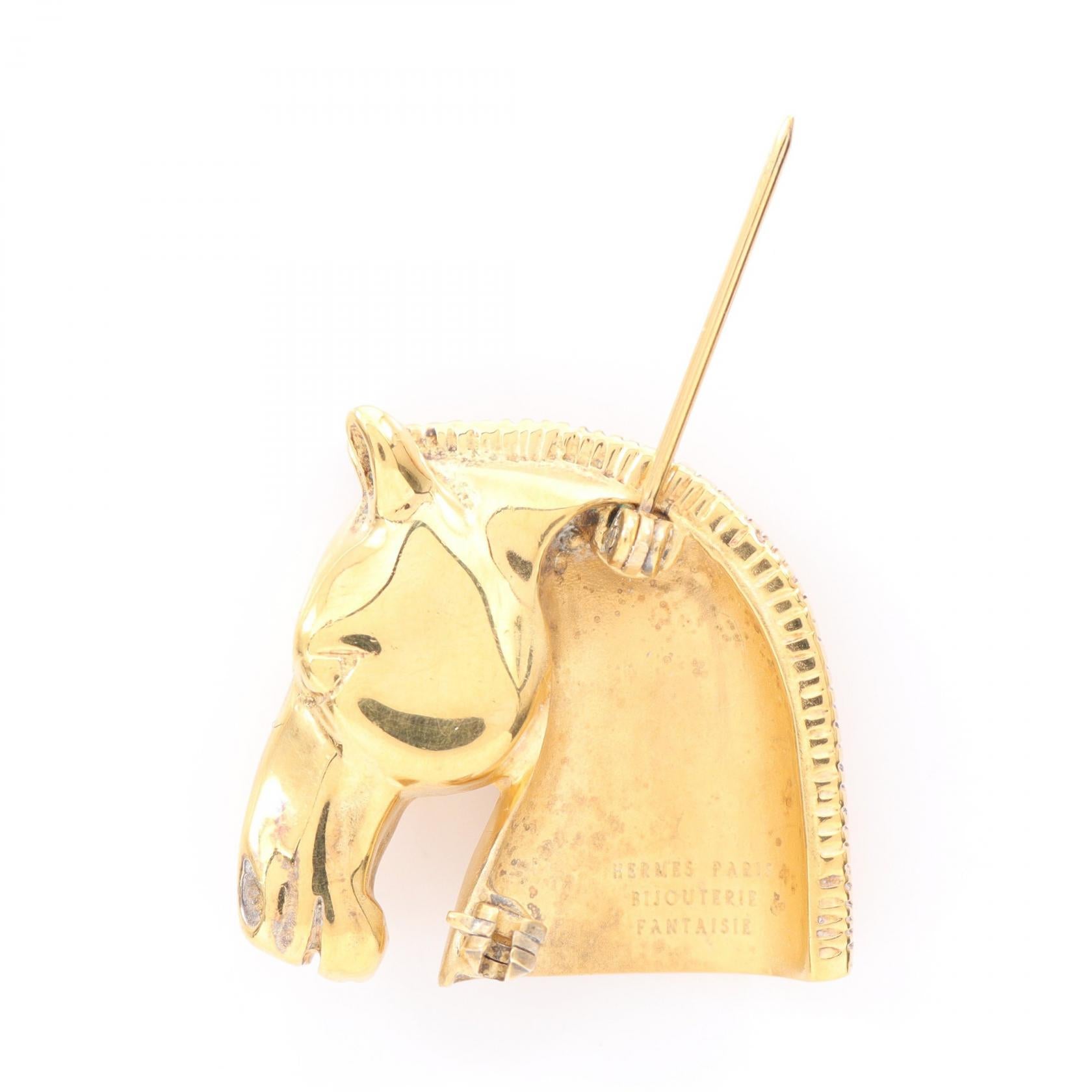 ホースヘッド ブローチ GP ゴールド エルメス – RECLO