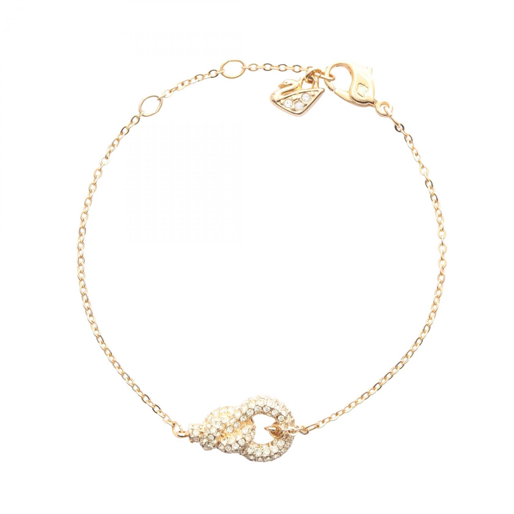 リングクロス ブレスレット GP ラインストーン ゴールド クリア