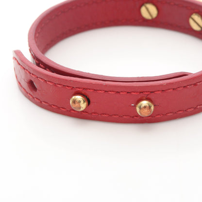 ブラスレ ロゴマニア モノグラムヴェルニ スリーズ ブレスレット エナメルレザー GP レッド ゴールド ルイヴィトン アクセサリー LOUIS VUITTON