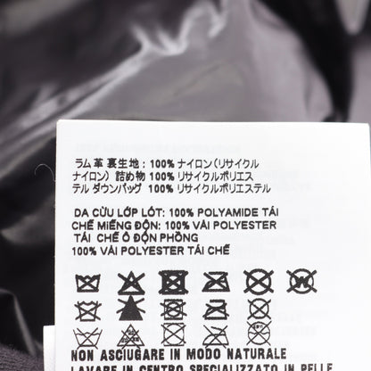ナッパレザー ジャケット ロゴ レザー ブラック フード付き 中綿 ミュウミュウ アウター miu miu