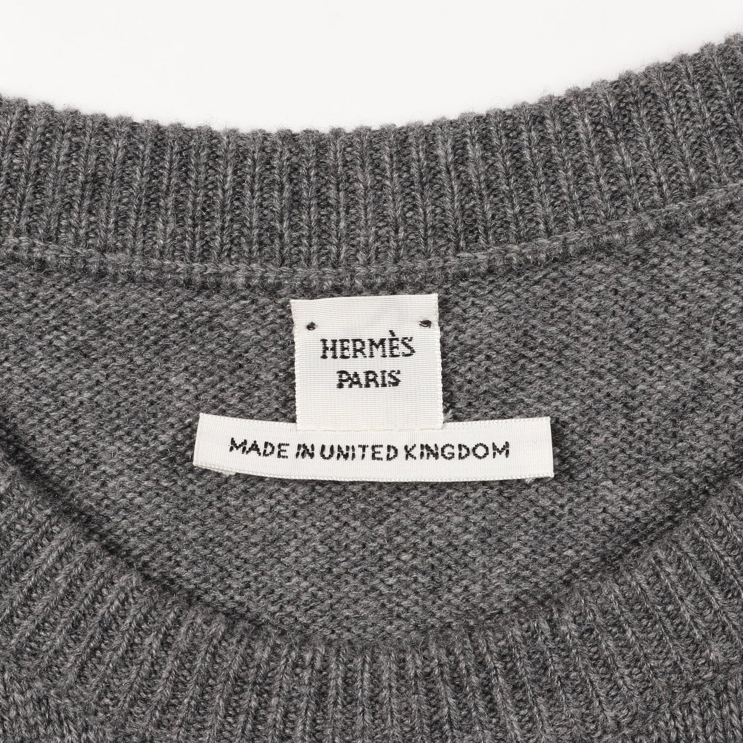 ニットワンピース 半袖 カシミヤ グレー エルメス ワンピース HERMES