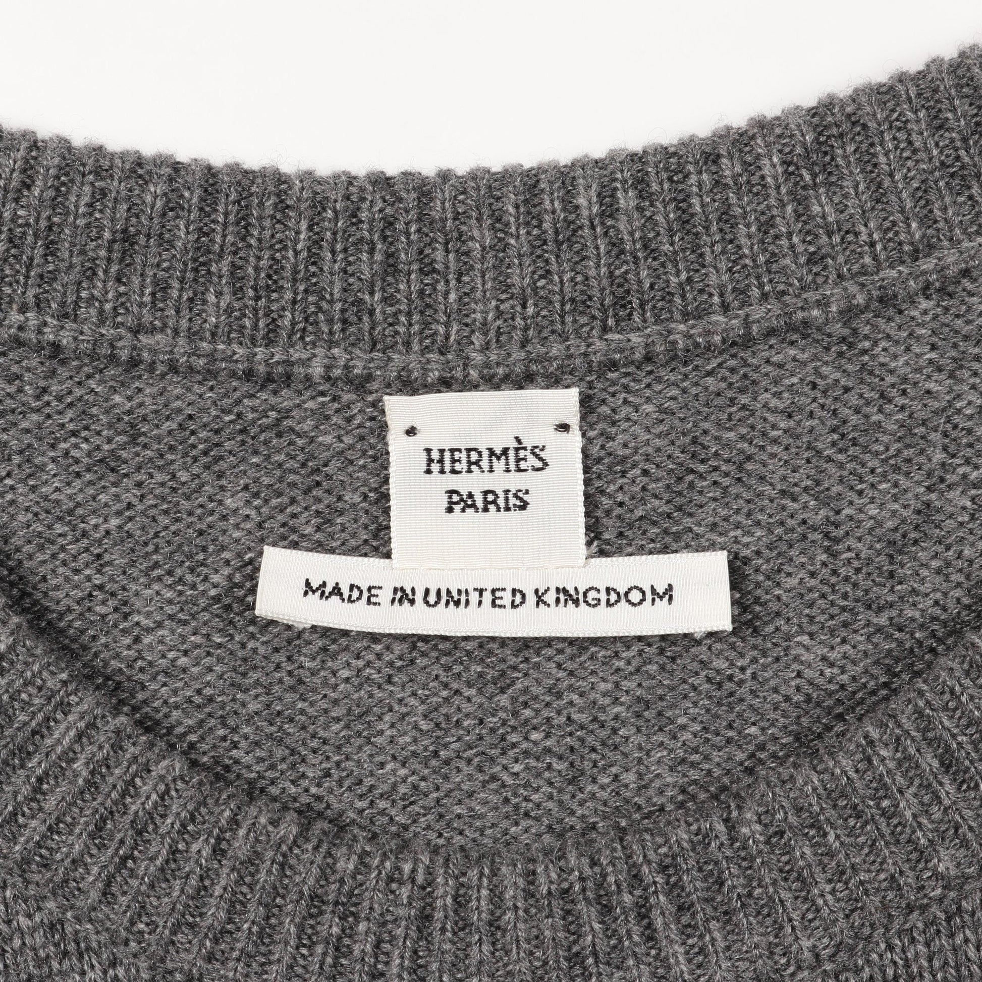 ニットワンピース 半袖 カシミヤ グレー エルメス ワンピース HERMES
