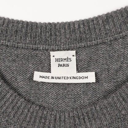 ニットワンピース 半袖 カシミヤ グレー エルメス ワンピース HERMES