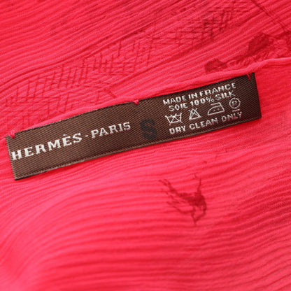 ストール ショール シルク ピンクパープル フリンジ エルメス 財布・小物 HERMES