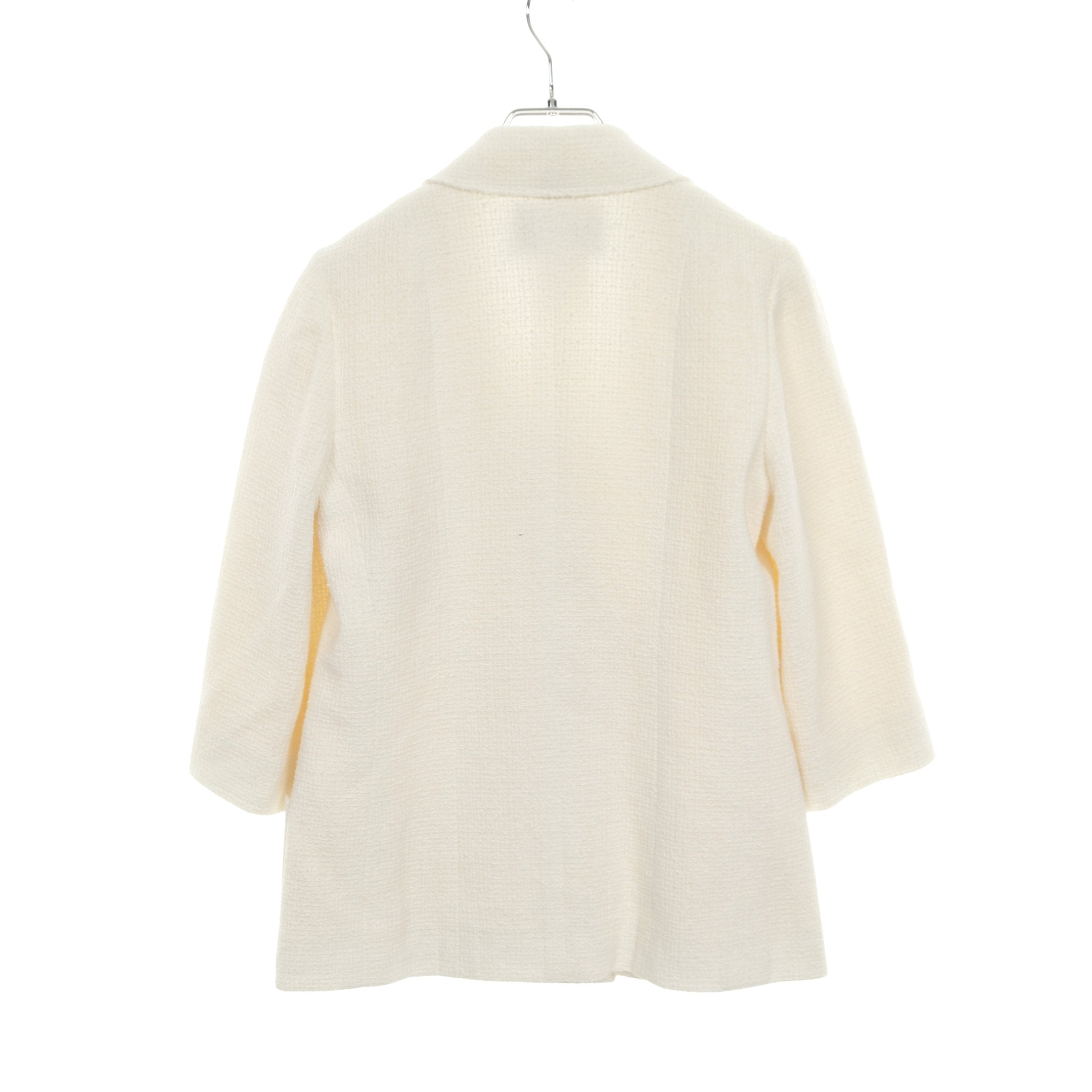 ココマークボタン ダブルブレスト ツイード ジャケット コットン