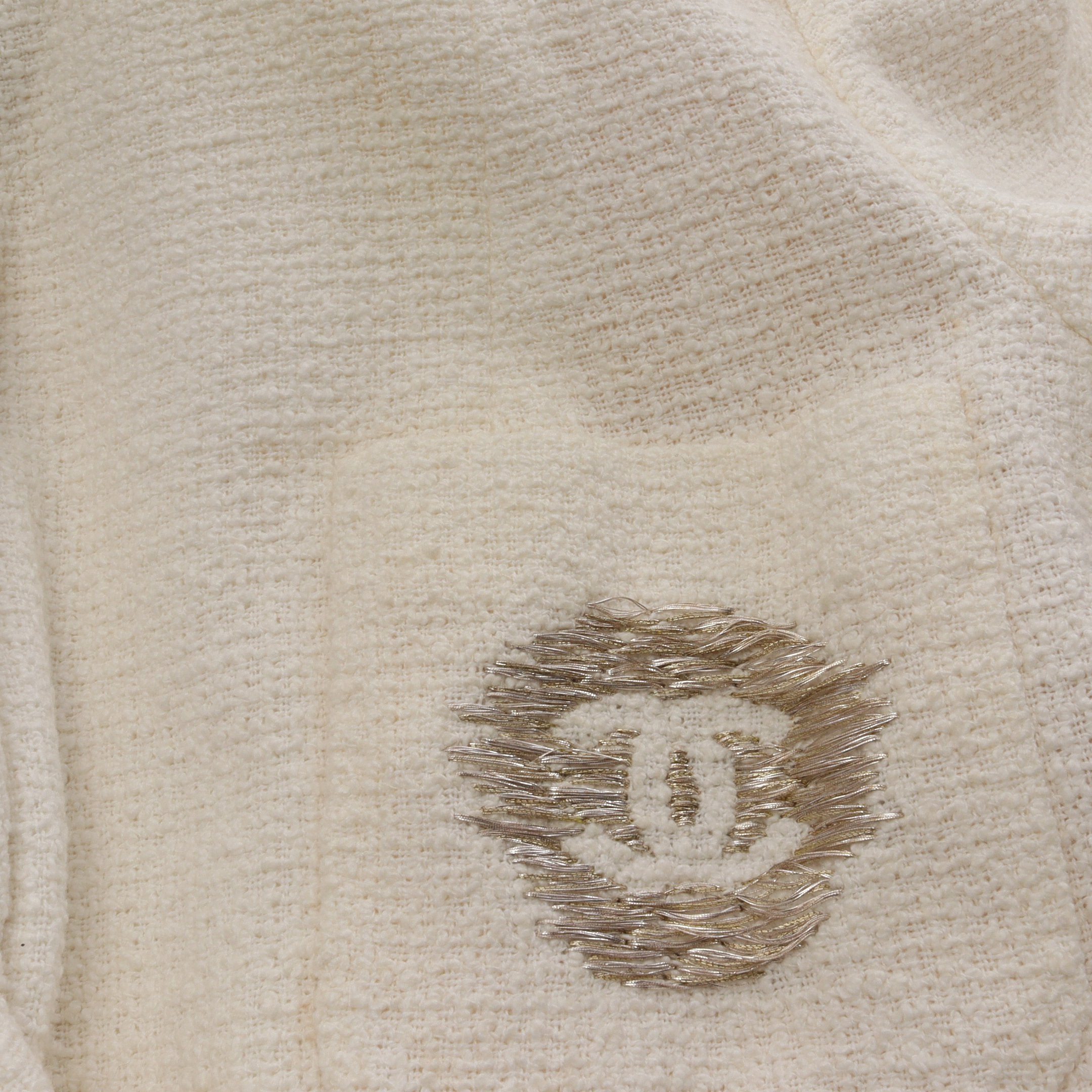 ココマークボタン ダブルブレスト ツイード ジャケット コットン