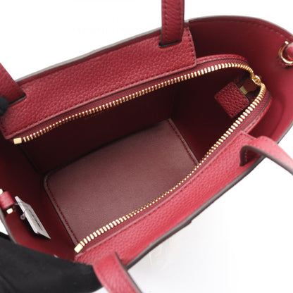 FLORA フローラ ミディアム ハンドバッグ レザー PVCコーティングキャンバス ボルドー マイケルコース バッグ MICHAEL KORS